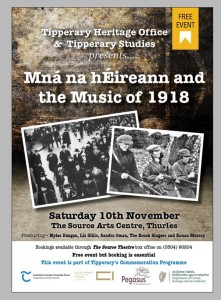 Mná na hÉireann and the Music of 1918 – Tipperary Studies