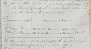 Nenagh PLU hammers 24 June 1848